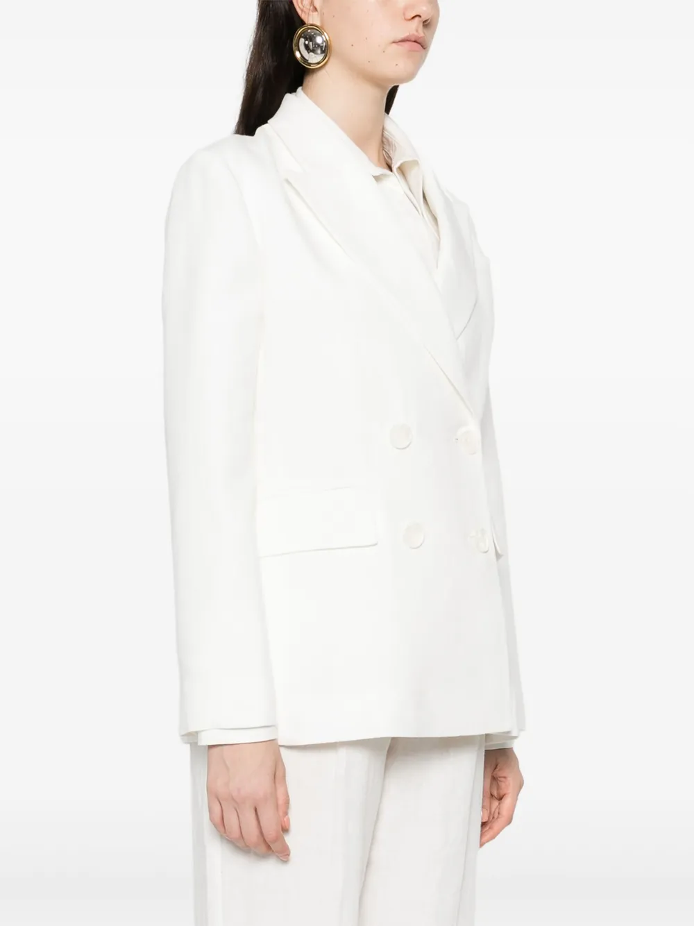 Occleus Wilma Linen Blazer In White