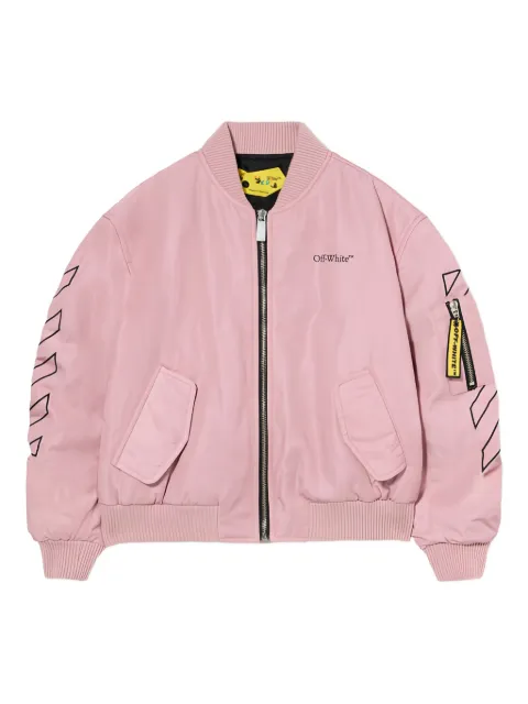 Off-White Kids logo bomber jacket