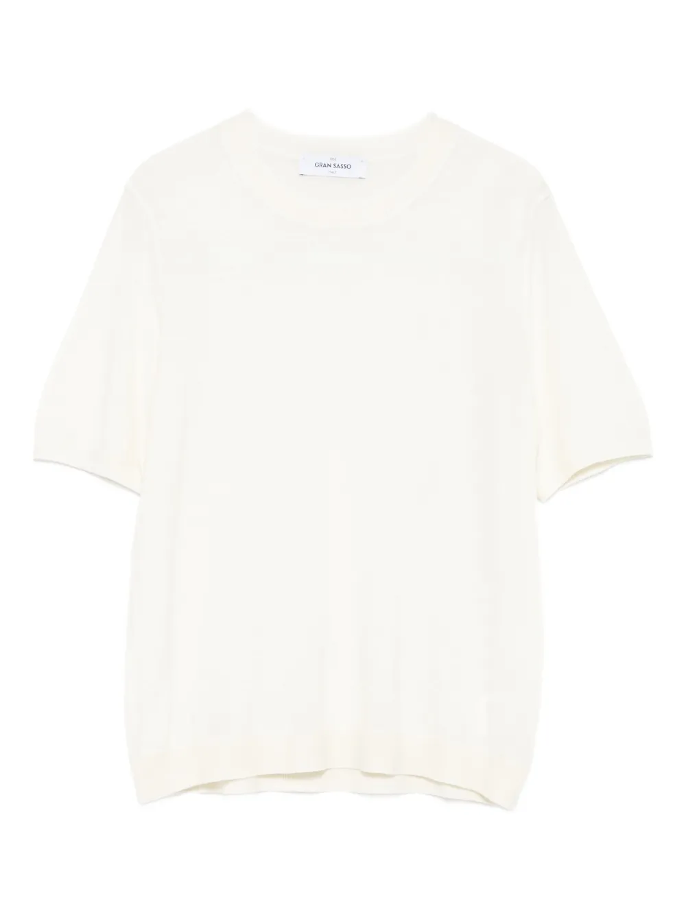 Gran Sasso Short-sleeve Knit Top In White