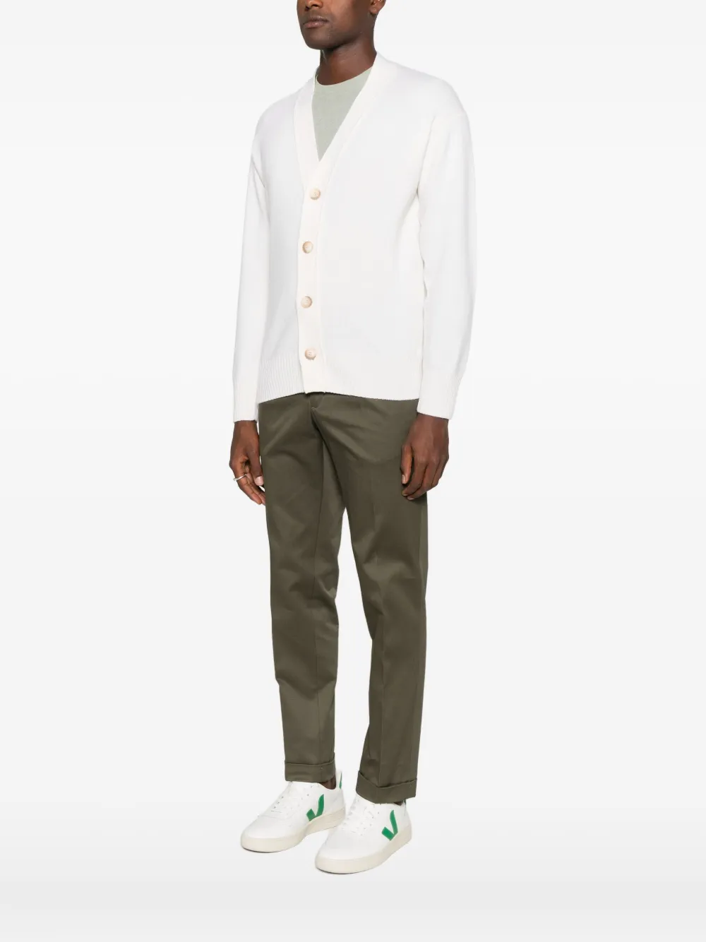 Gran Sasso V-neck Cardigan In White