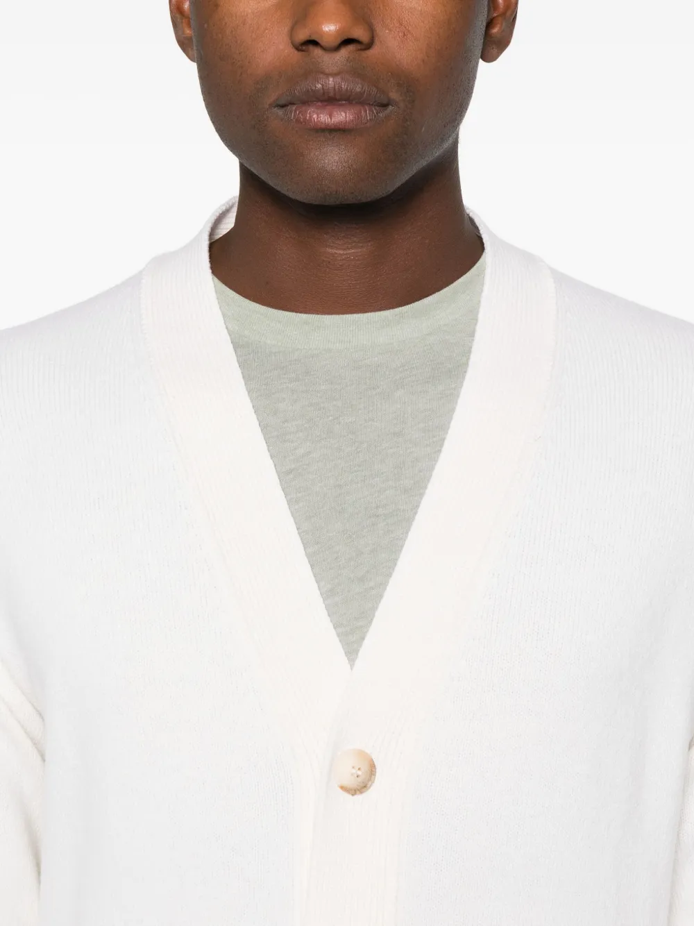 Gran Sasso V-neck Cardigan In White