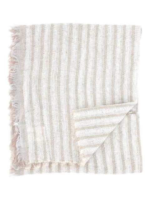 Gran Sasso striped fringed scarf
