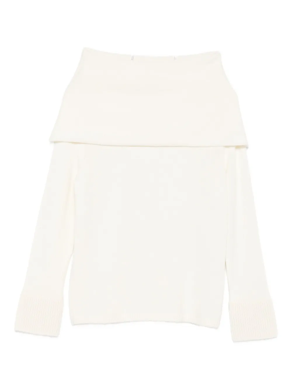 Gran Sasso Off-shoulder Sweater In White