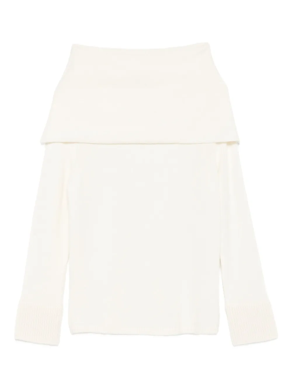 Gran Sasso off-shoulder sweater - Bianco