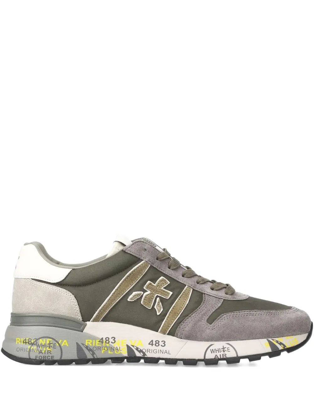 Premiata Lander 7706 panelled lace-up sneakers - グレー Premiata Lander 7706 panelled lace-up sneakers - グレー