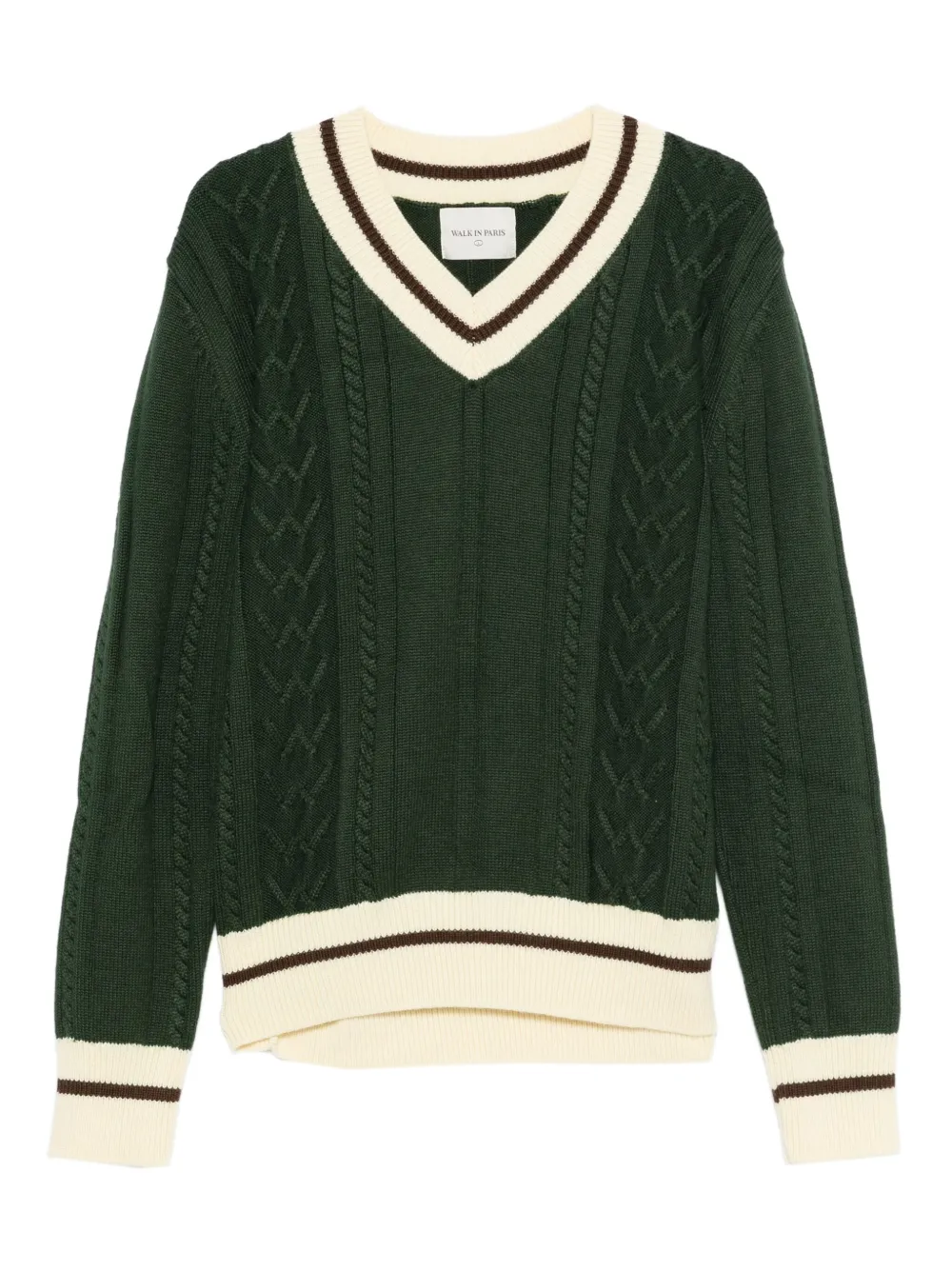 WALK IN PARIS Walker cable-knit jumper | Green | Image 1
