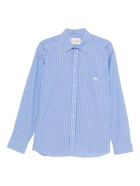 WALK IN PARIS logo-embroidered striped shirt