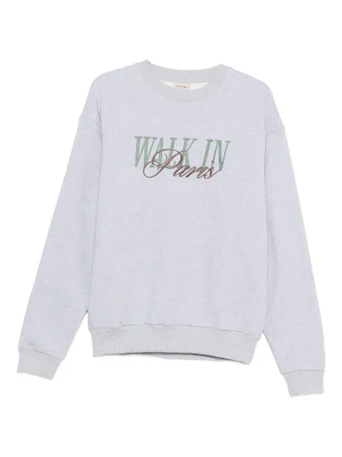 WALK IN PARIS logo-embroidered sweatshirt