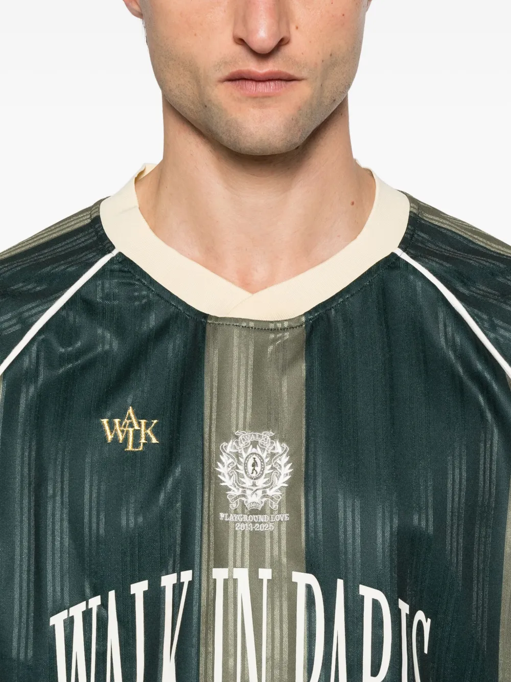 Walk In Paris Football Jersey T-shirt In Gray