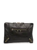 Balenciaga Pre-Owned 2015 Lambskin Motocross Giant 12 Zip Around Flat clutch bag - Black