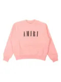 AMIRI KIDS logo-print crew-neck sweatshirt - Pink