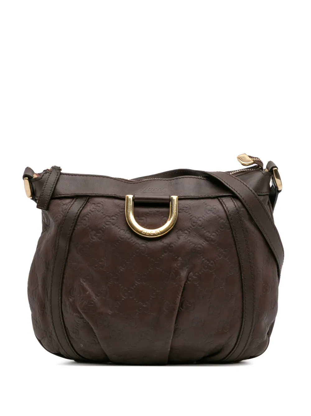 Gucci Pre-Owned 2016-2025 グッチシマ アビー Dリング ショルダーバッグ - ブラウン Gucci Pre-Owned 2016-2025 グッチシマ アビー Dリング ショルダーバッグ - ブラウン