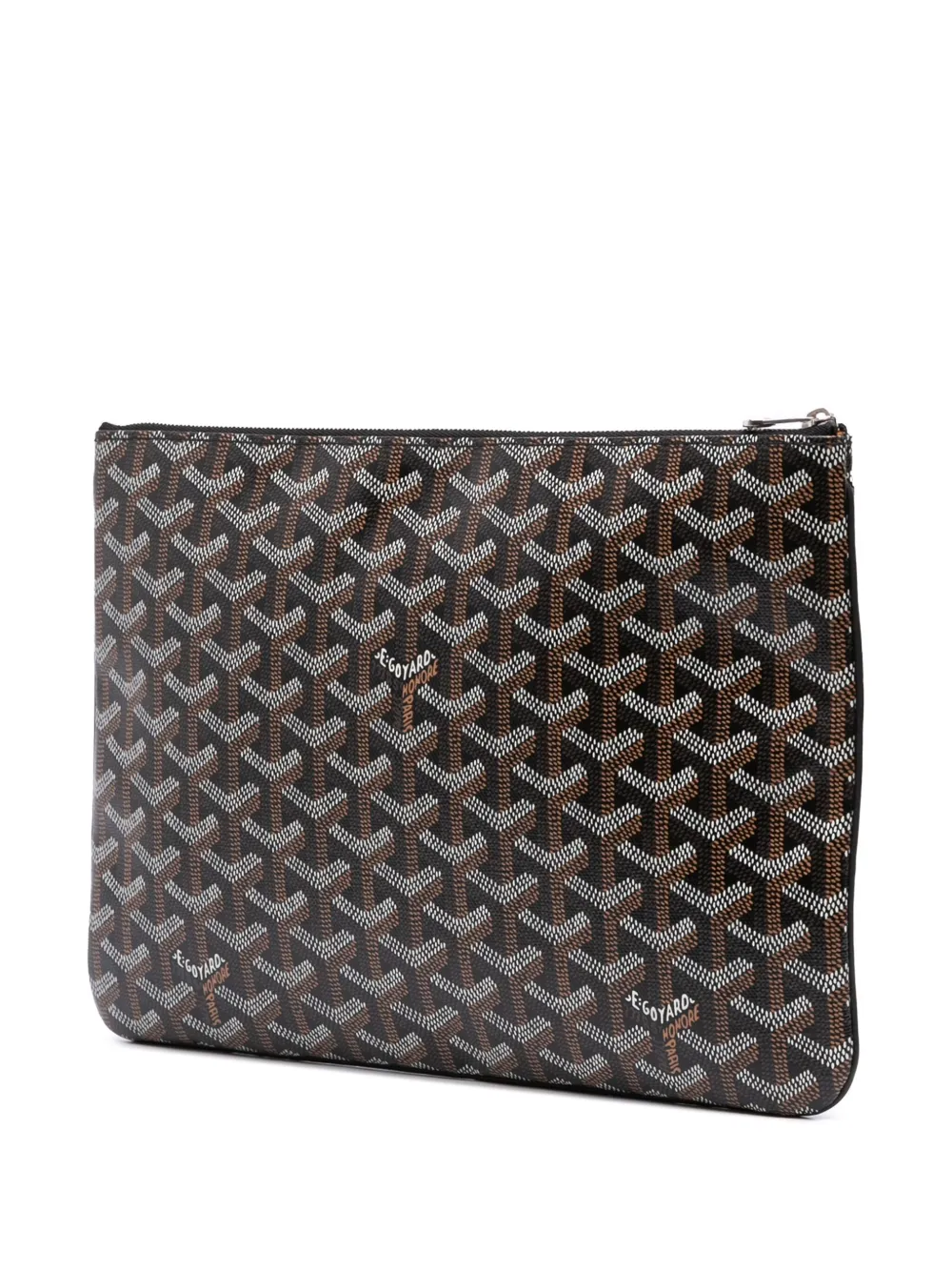 Pre-owned Goyard 2018 Ine Senat Mm Clutch Bag In Black