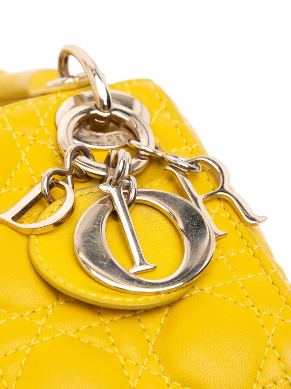 Christian Dior Pre-Owned 2021 Micro Lambskin Cannage Lady Dior