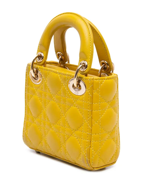 Christian Dior Pre-Owned 2021 マイクロ ラムスキン カナージュ