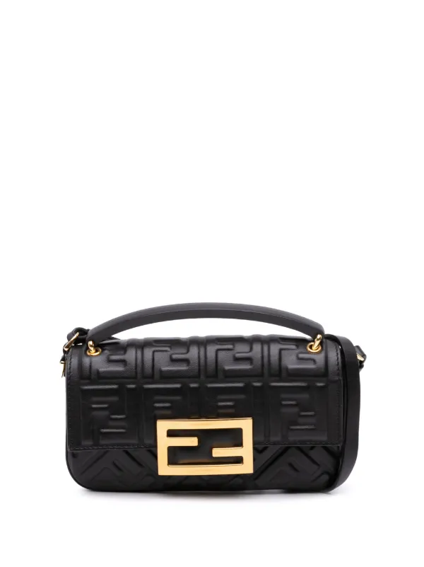 Fendi Pre-Owned 2000-2025 ズッカ エンボスレザー バゲット フォン