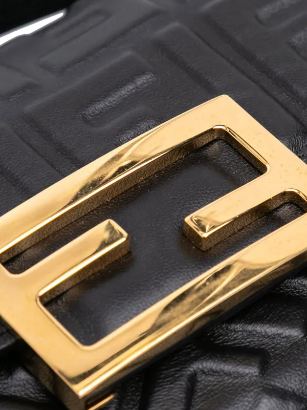 Fendi Pre-Owned 2000-2025 ズッカ エンボスレザー バゲット フォン