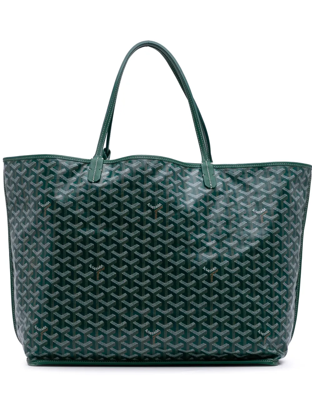 Pre-owned Goyard 2020 Ine Reversible Anjou Gm Tote Bag In Green