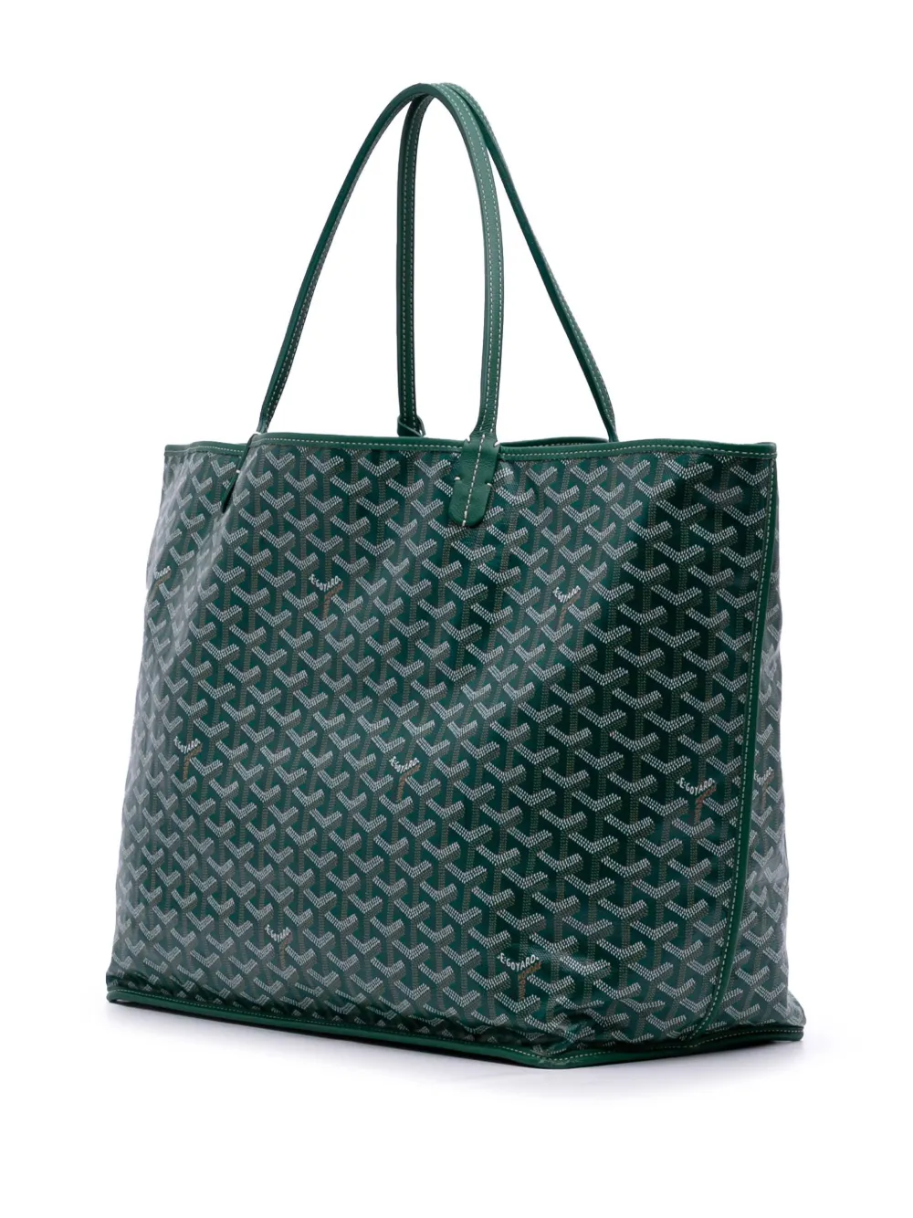 Pre-owned Goyard 2020 Ine Reversible Anjou Gm Tote Bag In Green