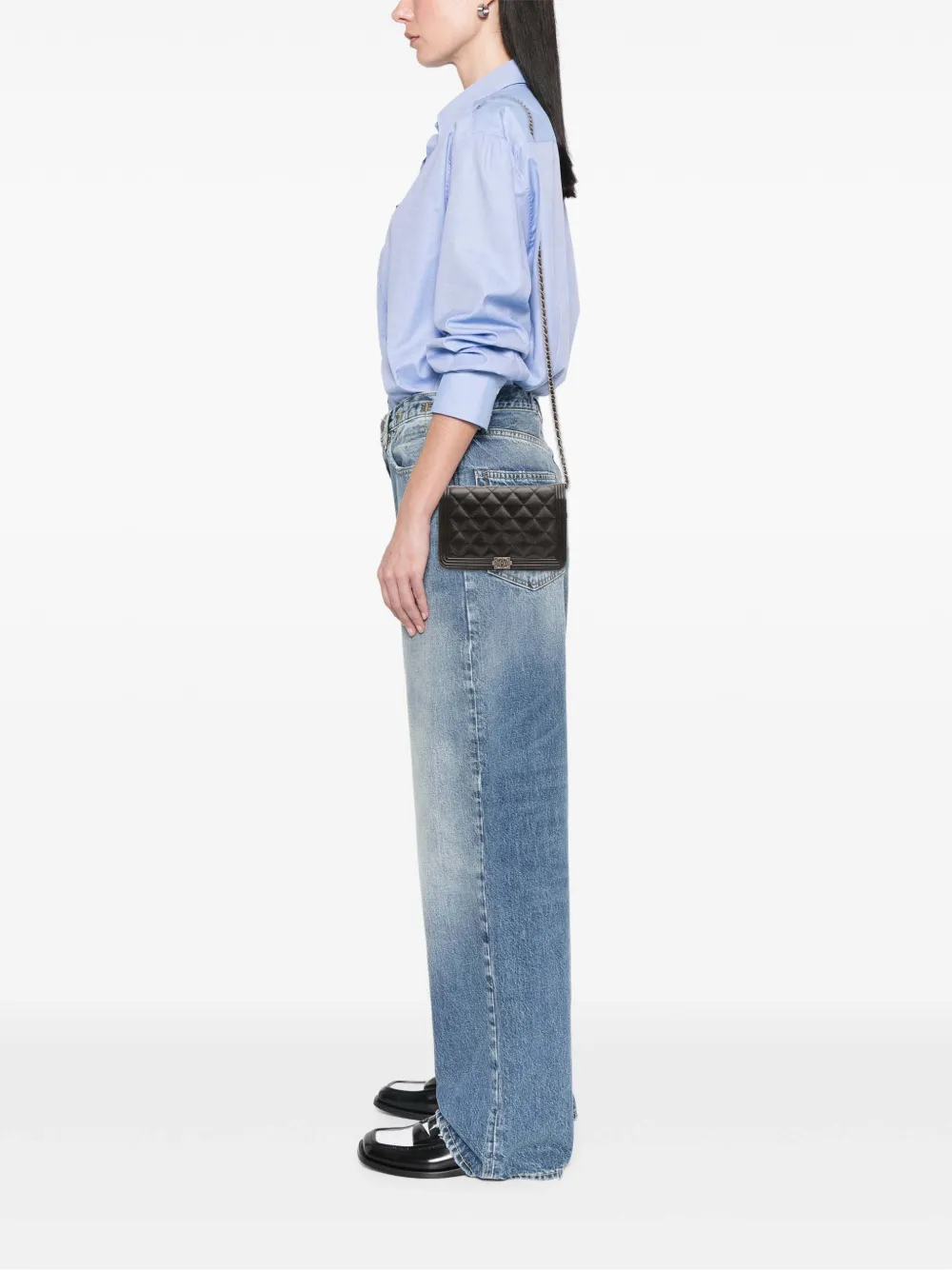 CHANEL Pre-Owned bandolera Boy Wallet on Chain en piel de borrego acolchado 2018-2019 | Pre-owned | Image 2