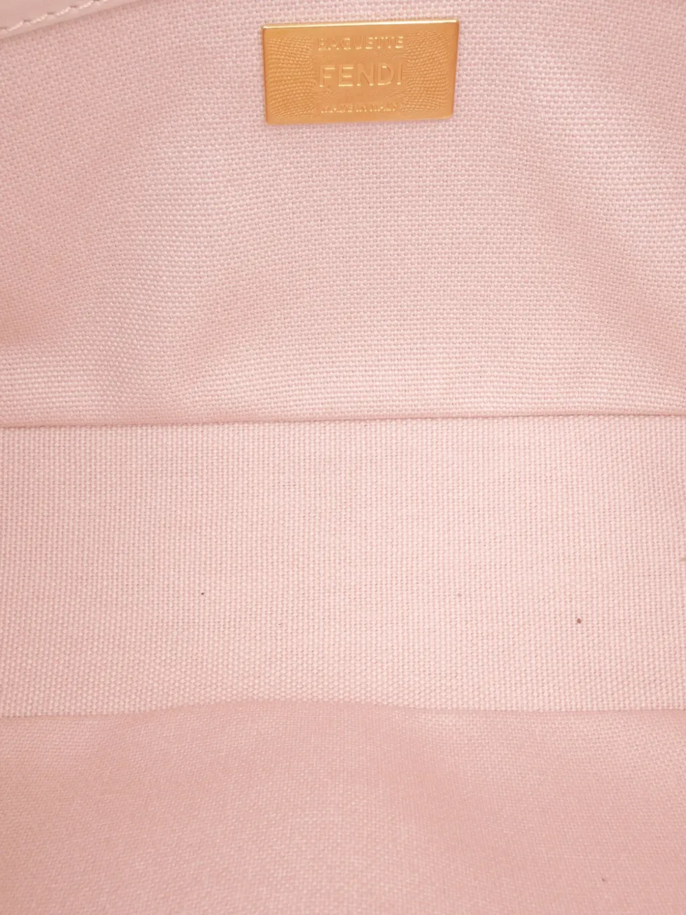 Pre-owned Fendi 2010-2025 Zucca Embroidered Canvas Baguette Satchel In Pink