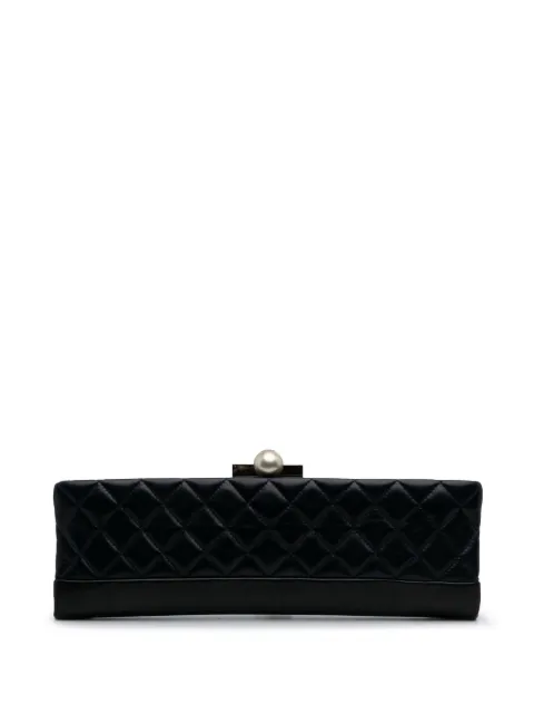 CHANEL Pre-Owned 2014 CC Quilted Lambskin Pearl clutch bag