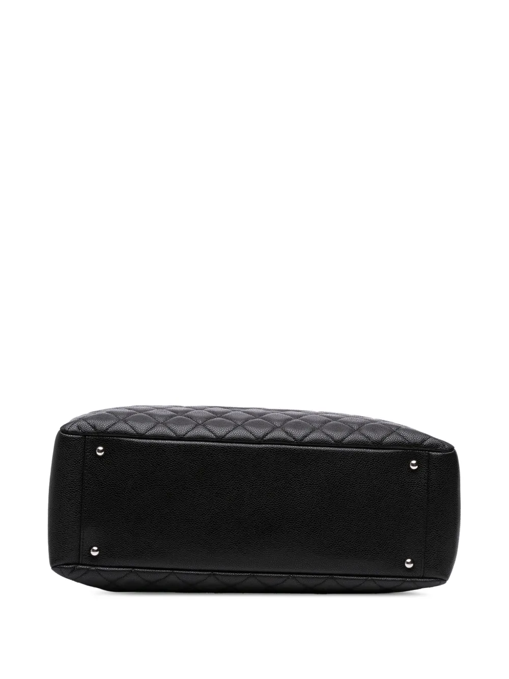 Pre-owned Chanel 2012-2013 Caviar Grand Shopping Xl Tote Bag In Black