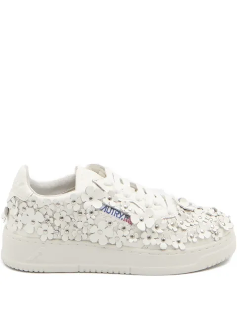Autry Medalist floral-embellished sneakers