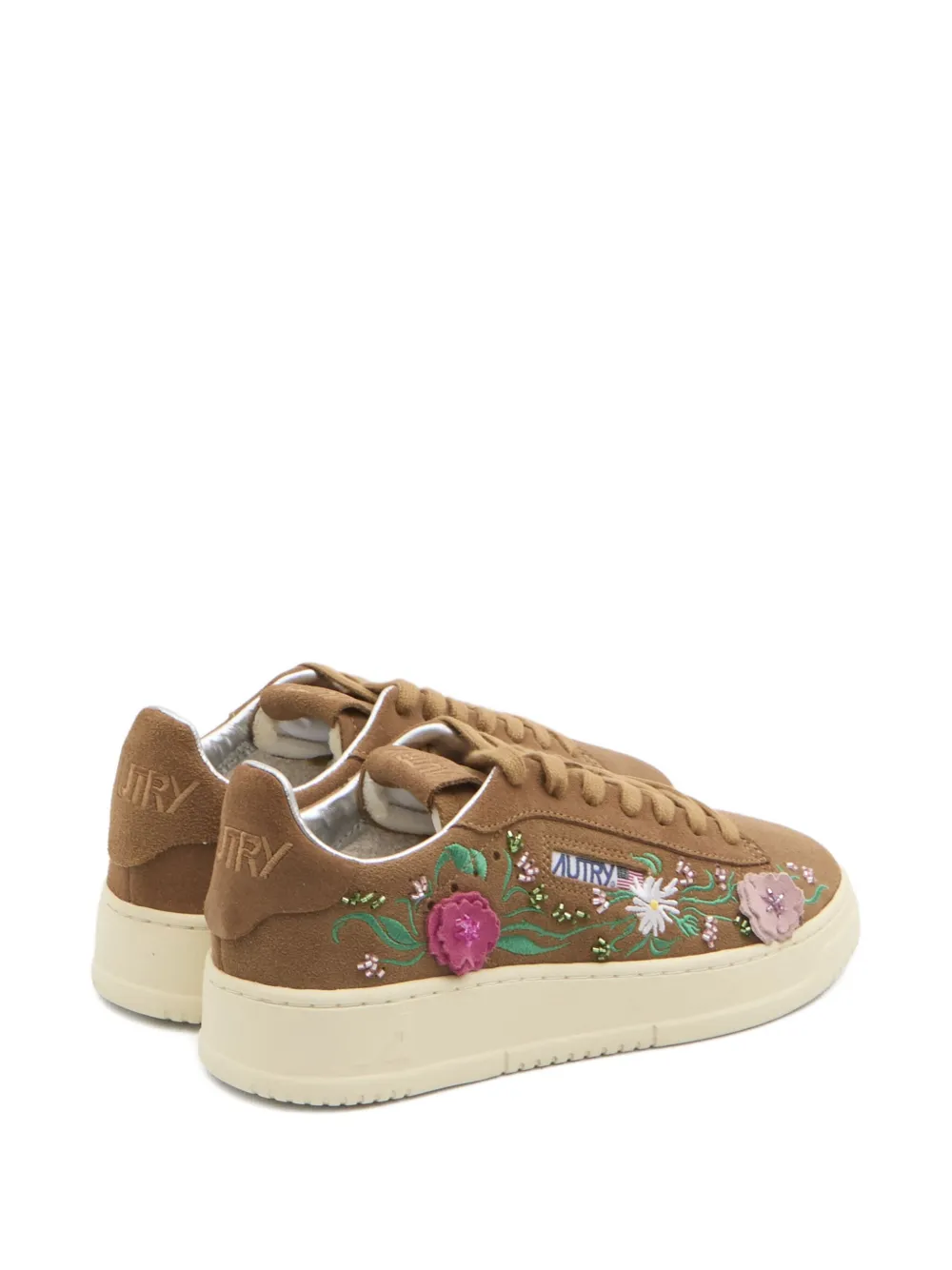 Autry Dallas Low Suede Embellished Sneakers Shoes In Multi