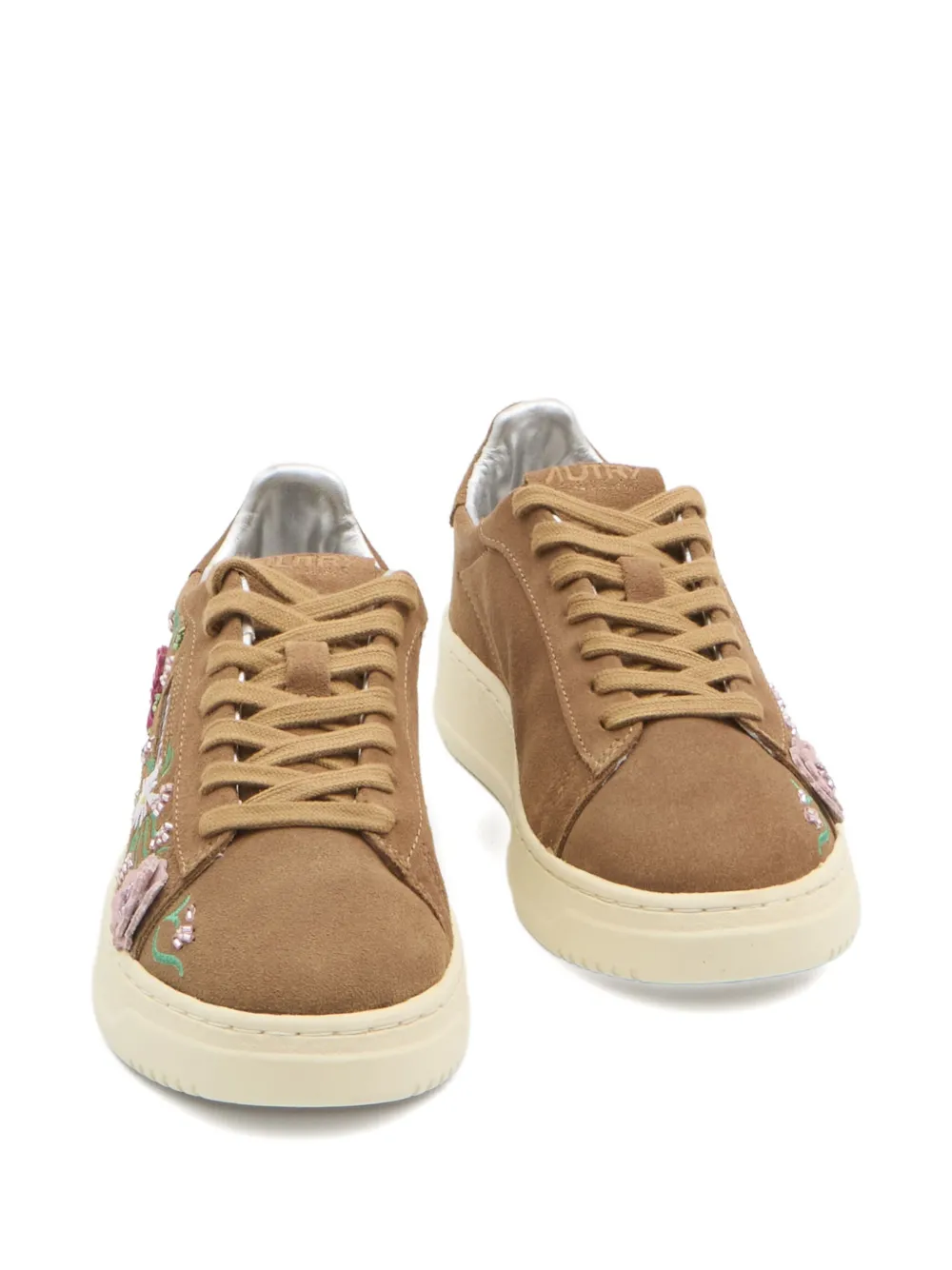 Autry Dallas Low Suede Embellished Sneakers Shoes In Multi