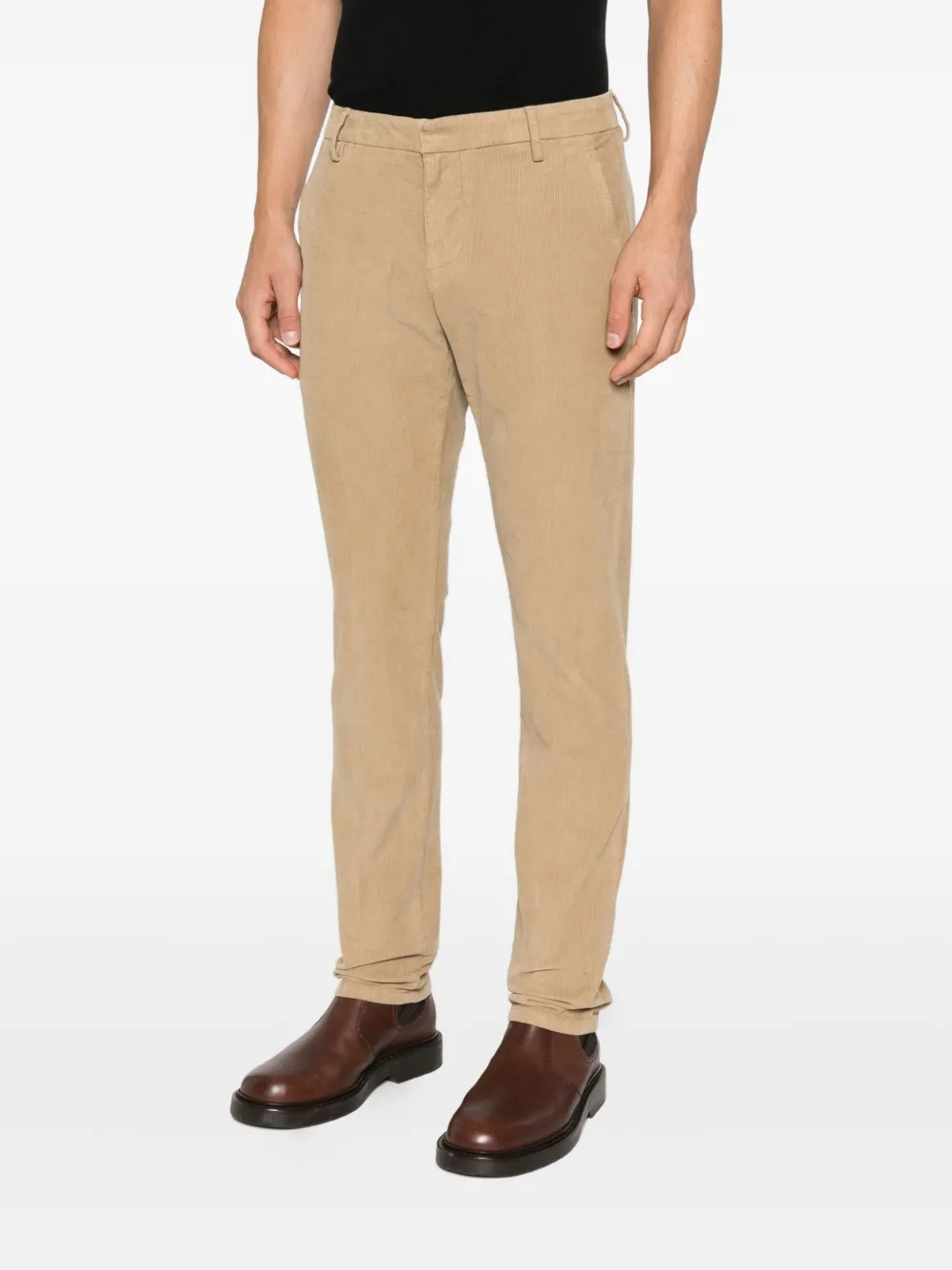 DONDUP Ribfluwelen broek Beige