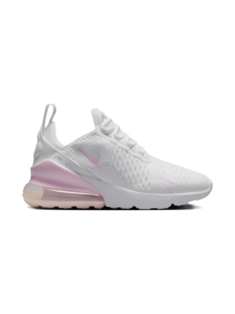 Nike Kids Air Max 270 White Light/Smoke Grey/Pink Foam sneakers - Wit