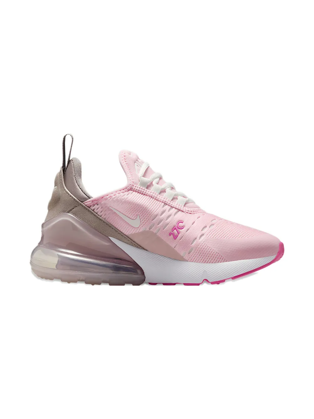 Nike Kids Air Max 270 Pink Foam/College Grey/Platinum Violet/Summit White sneakers - Roze