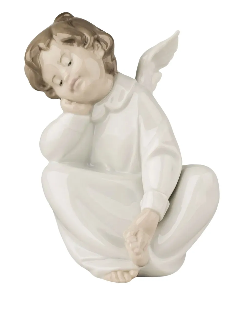 Lladrò Angel Dreaming Sculpture In White