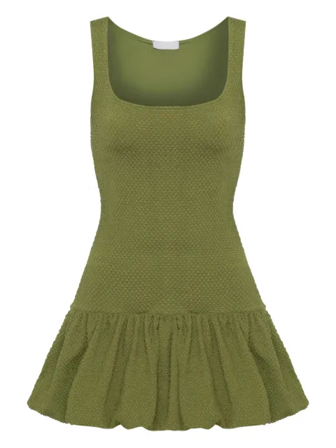 Triya Vestido Onix com babados e textura