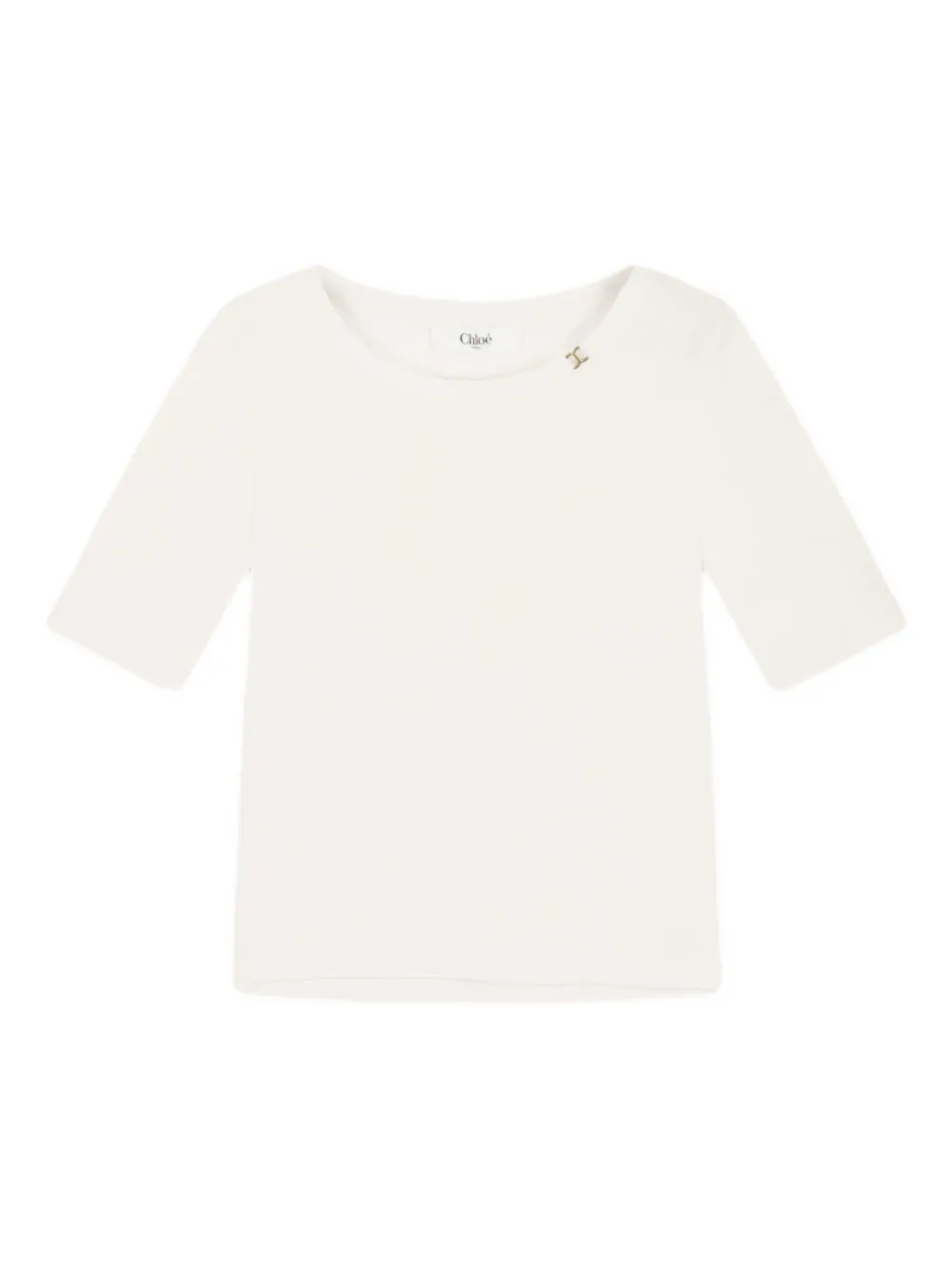 Chloé boat-neck T-shirt - ホワイト Chloé boat-neck T-shirt - ホワイト