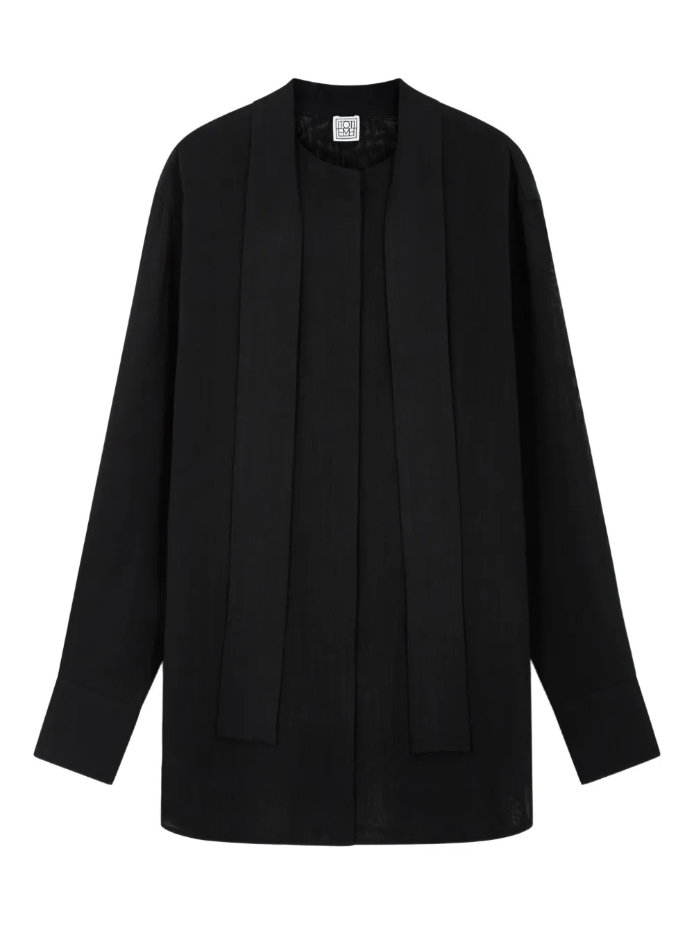 TOTEME lavallière long-sleeve shirt - ブラック TOTEME lavallière long-sleeve shirt - ブラック
