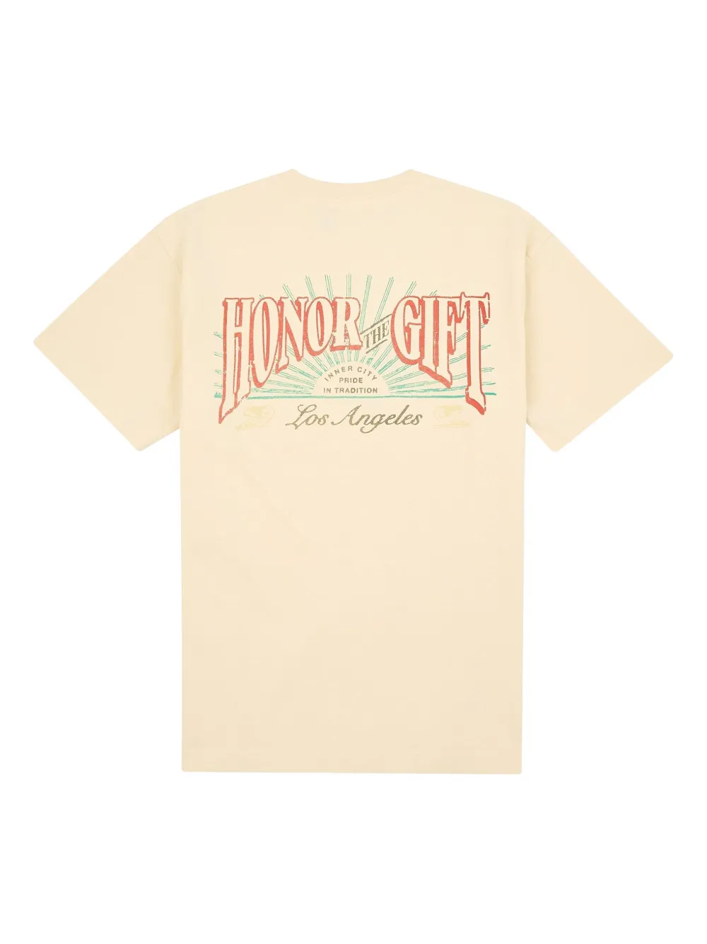 Honor The Gift Cigar Label pocket-detail T-shirt - Beige