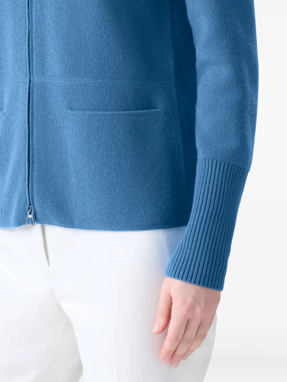 Akris Zip-fastening Cardigan In Blue