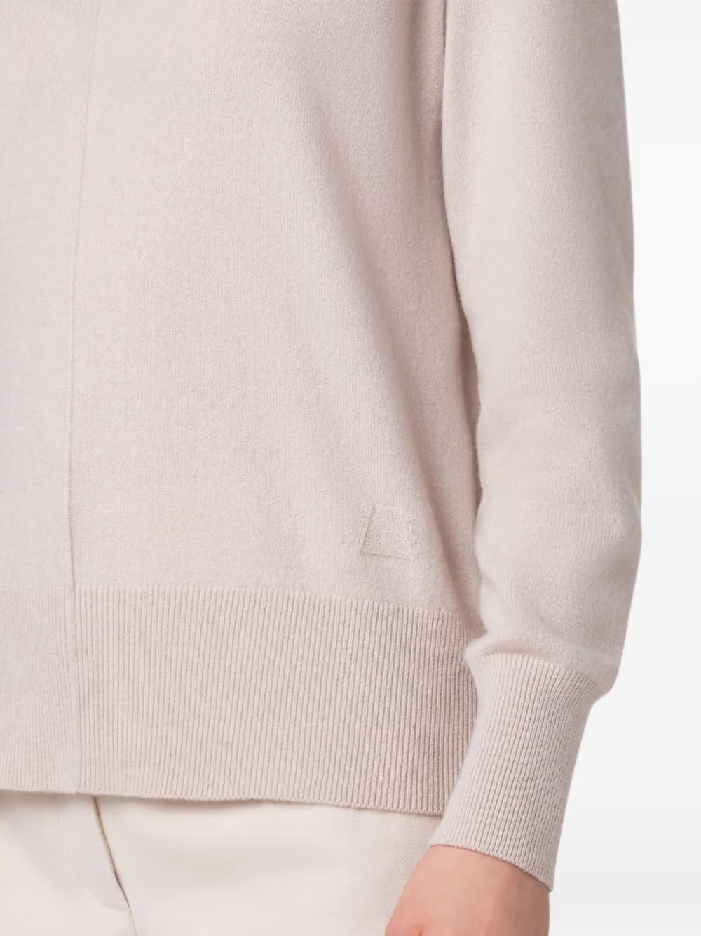 Akris Trui met V-hals en vlakken Beige