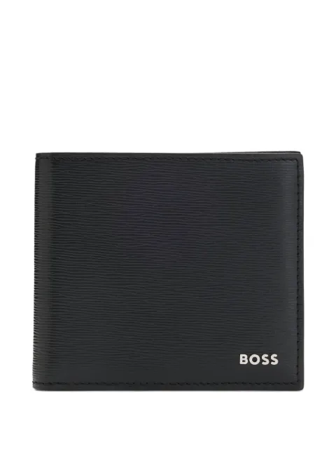 BOSS Carteira de couro texturizado