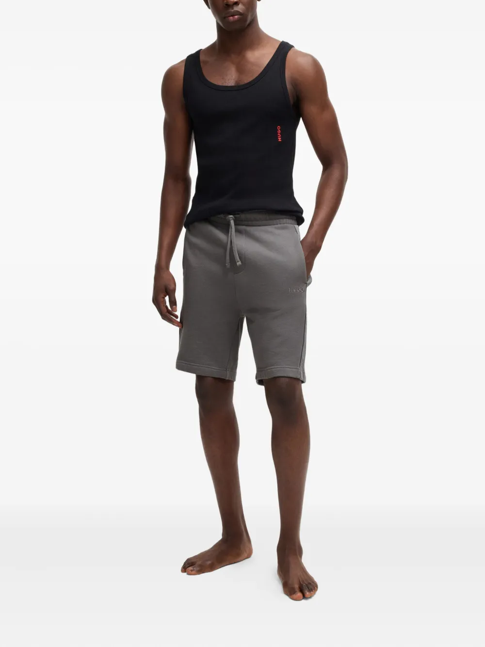 HUGO logo-embroidery shorts | Track & Running Shorts | Image 2
