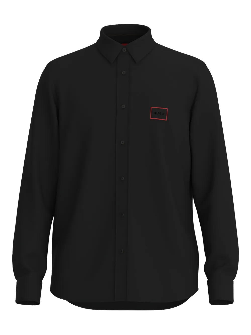HUGO Camisa com patch de logo | Preto | Image 1
