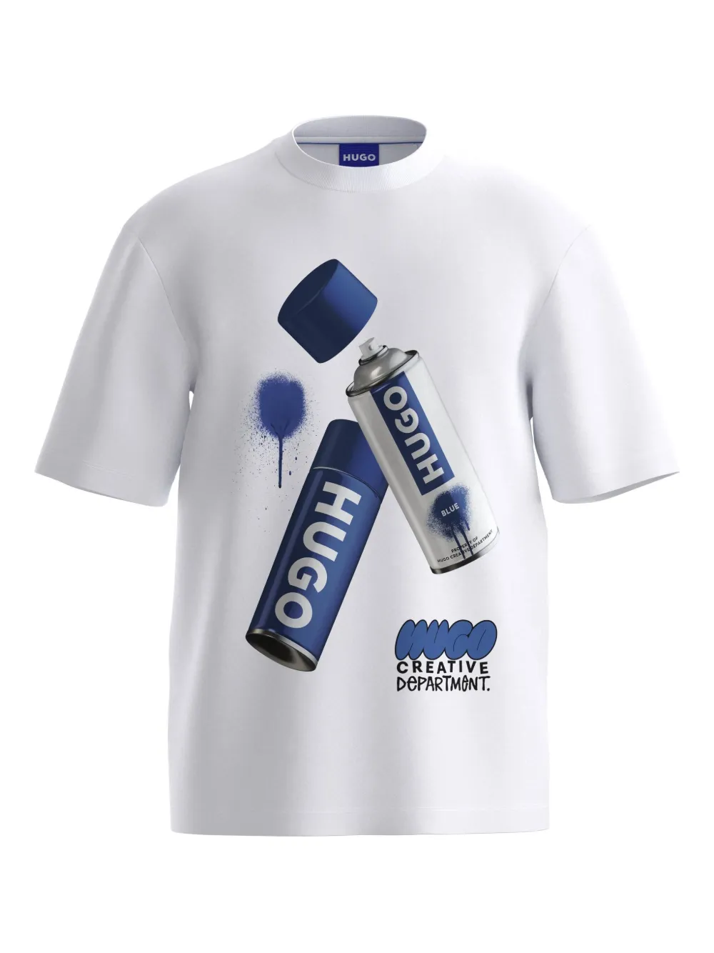 HUGO Camiseta com estampa spray | Branco | Image 1