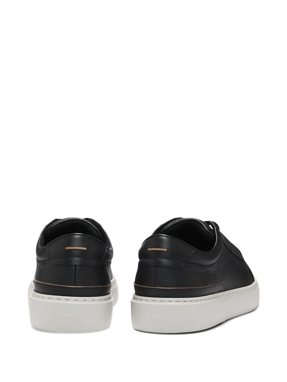 BOSS Low-top leren sneakers Zwart