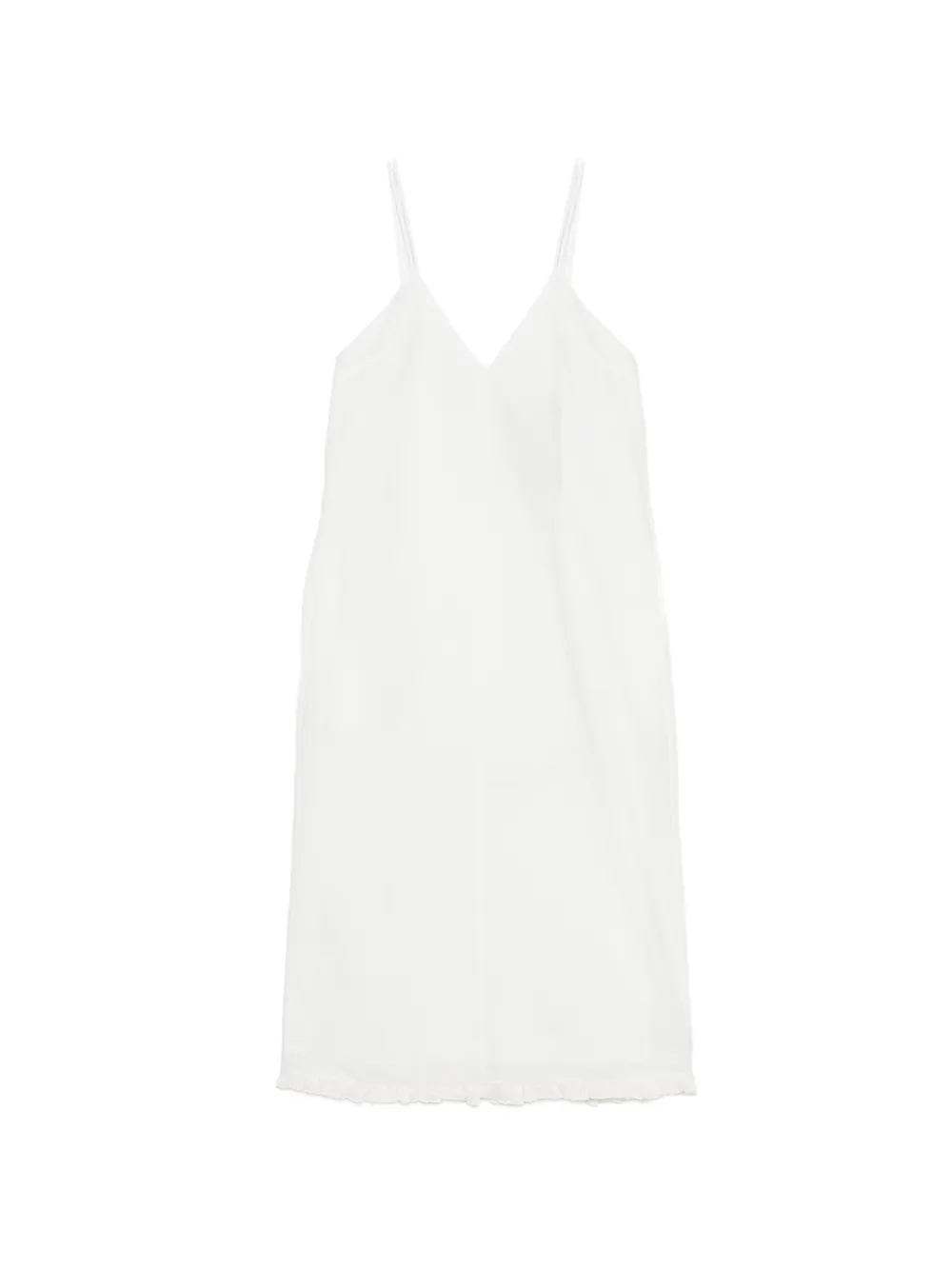 OCCLEUS Gerüschtes Joy Kleid mit Riemen - Weiß