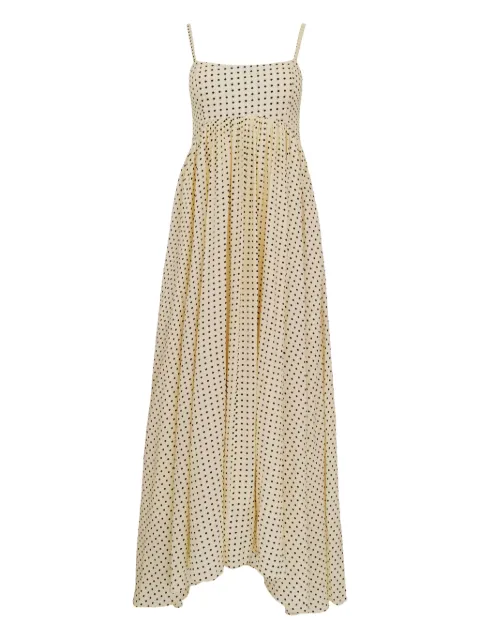 AZEEZA Rachel polka-dot midi dress