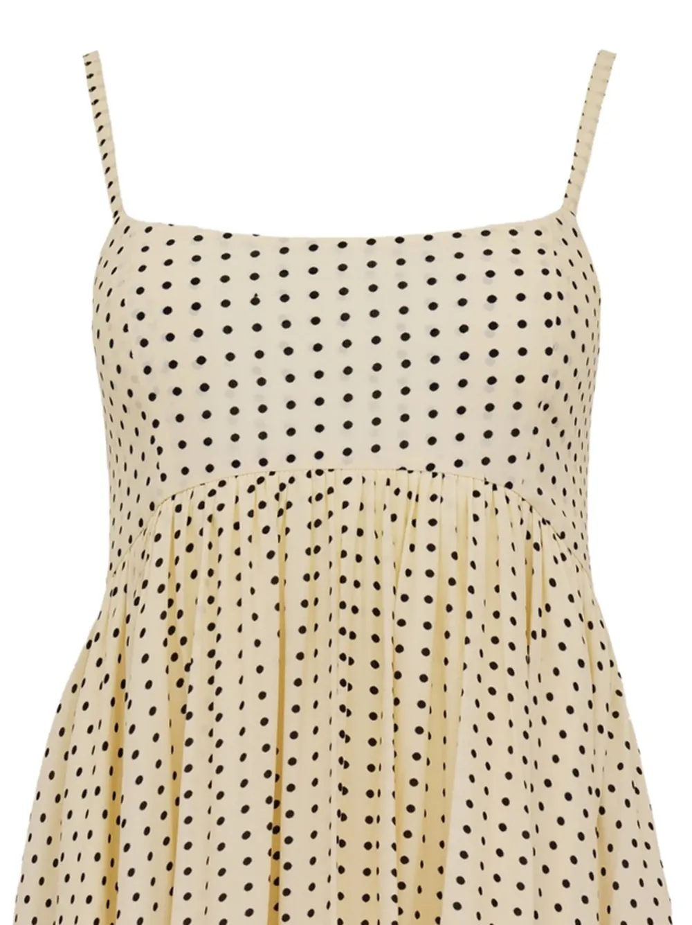 AZEEZA Rachel midi-jurk met stippen - Beige