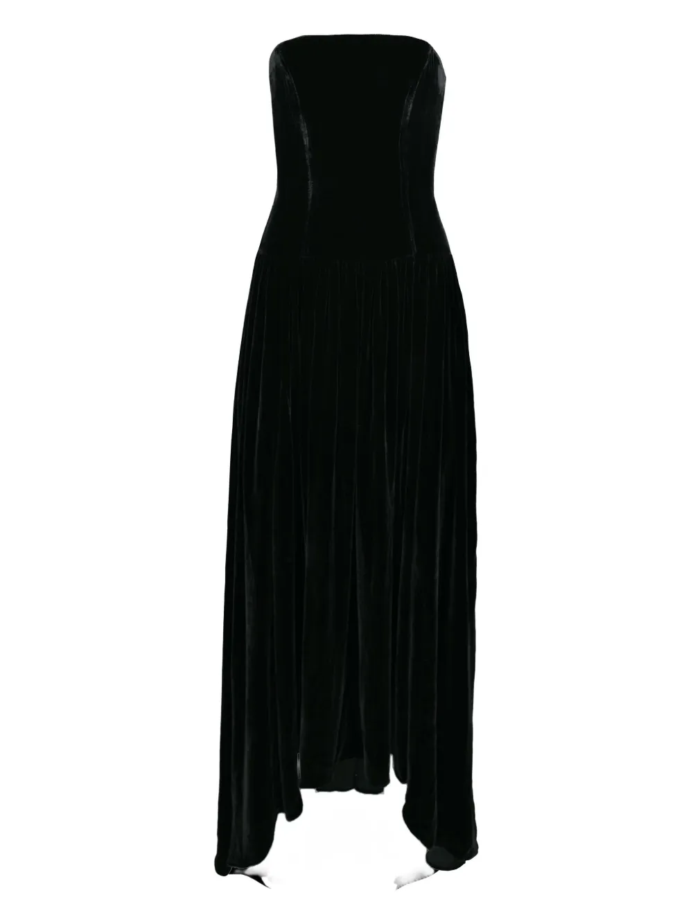 AZEEZA Nayara velvet maxi dress | Black | Image 1