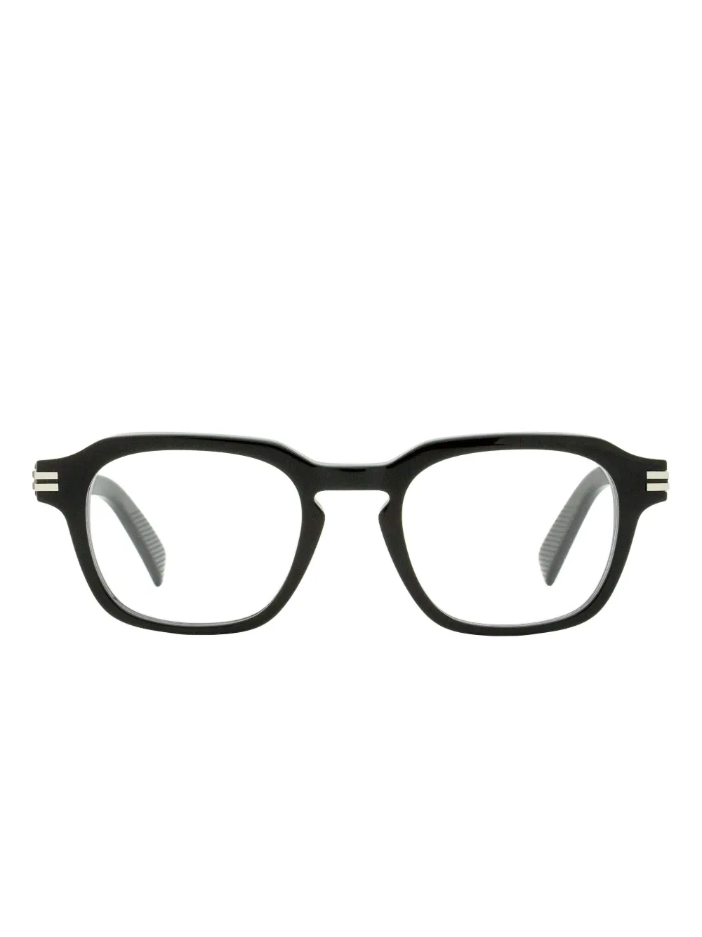 Zegna keyhole-bridge rectangular glasses | Black | Image 1